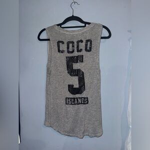 Gray Sleeveless Muscle Tee